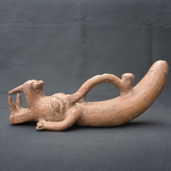 Precolumbian Moche Ceramic Whistle - Ancient Ritual Artifact - Image 5