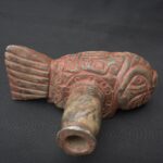 Pre-Columbian Chavin Stone Bottle - Carnivorous Fish Design