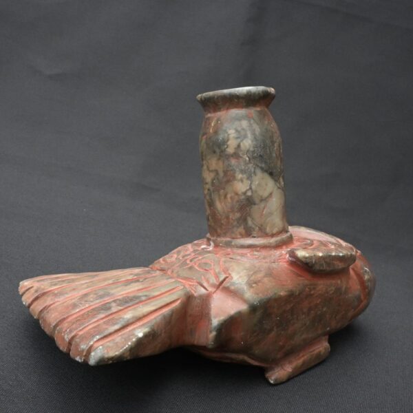 Pre-Columbian Chavin Stone Bottle - Carnivorous Fish Design - Image 5