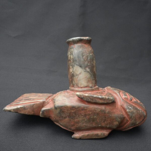 Pre-Columbian Chavin Stone Bottle - Carnivorous Fish Design - Image 6