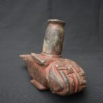 Pre-Columbian Chavin Stone Bottle - Carnivorous Fish Design - Imagen 7