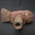 Pre-Columbian Chavin Stone Bottle - Carnivorous Fish Design - Imagen 10