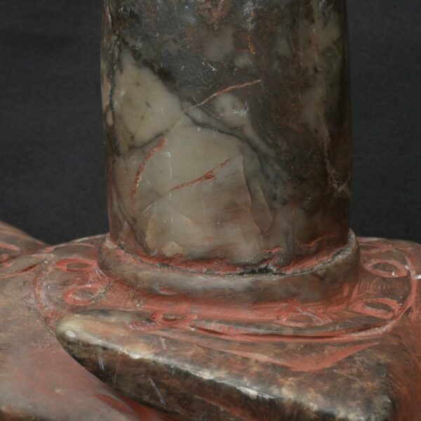 Pre-Columbian Chavin Stone Bottle - Carnivorous Fish Design - Image 13