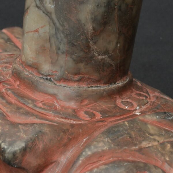 Pre-Columbian Chavin Stone Bottle - Carnivorous Fish Design - Image 18