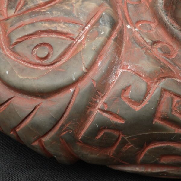 Pre-Columbian Chavin Stone Bottle - Carnivorous Fish Design - Image 19
