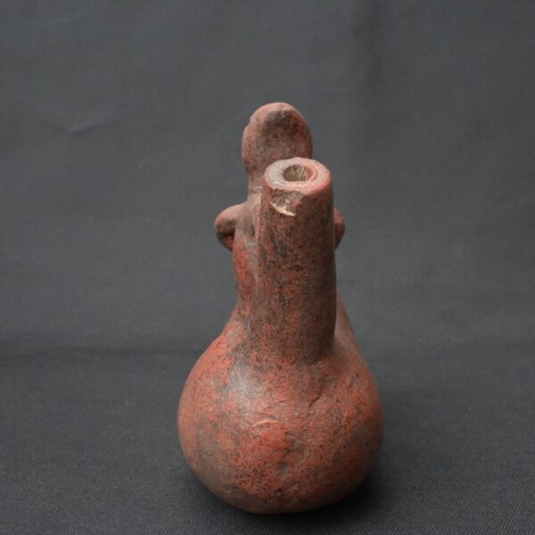 Pre-Columbian Moche Ceramic Whistle with Human Figure - Image 4