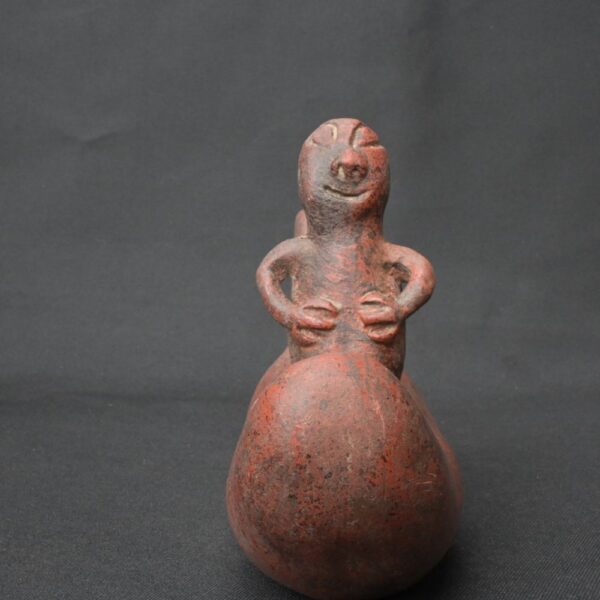 Pre-Columbian Moche Ceramic Whistle with Human Figure - Image 8