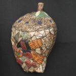 Precolumbian Moche Pututu with Gemstone Inlays