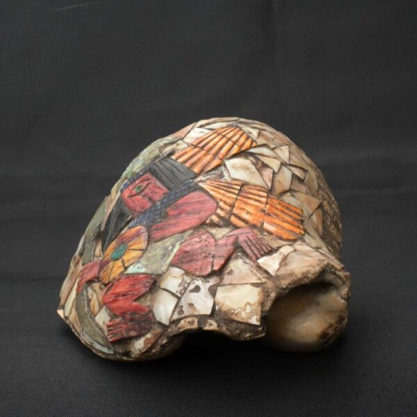 Precolumbian Moche Pututu with Gemstone Inlays - Image 3