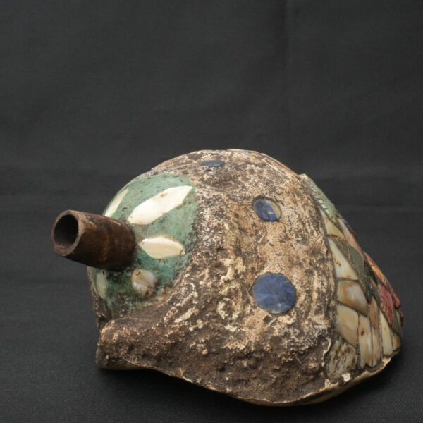 Precolumbian Moche Pututu with Gemstone Inlays - Image 6