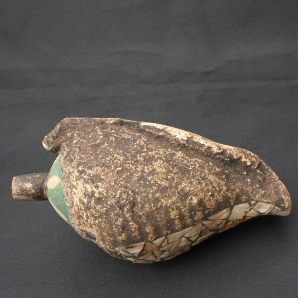 Precolumbian Moche Pututu with Gemstone Inlays - Image 7