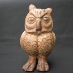 Precolumbian Moche Ceramic Owl Bottle Artifact - Imagen 3