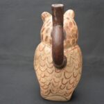 Precolumbian Moche Ceramic Owl Bottle Artifact - Imagen 7