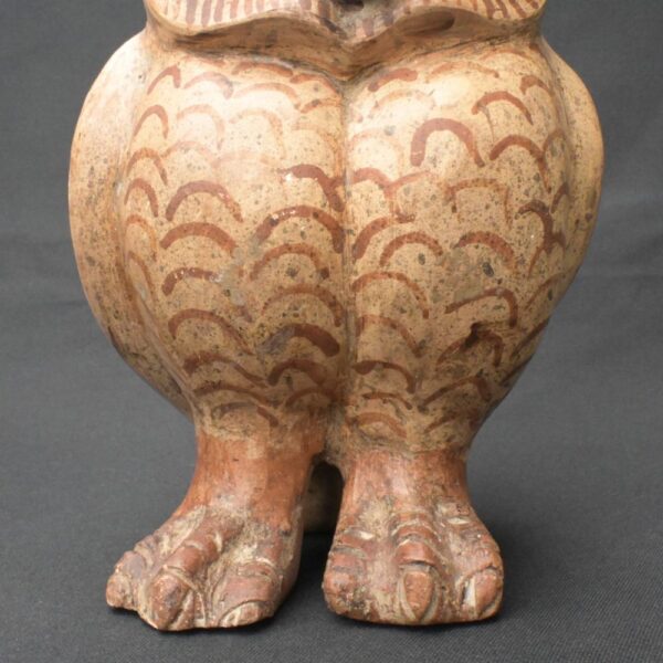 Precolumbian Moche Ceramic Owl Bottle Artifact - Image 13