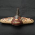 Pre-Columbian Nasca Manta Ray Ceramic Vessel - Imagen 8