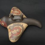 Pre-Columbian Nasca Manta Ray Ceramic Vessel - Imagen 9