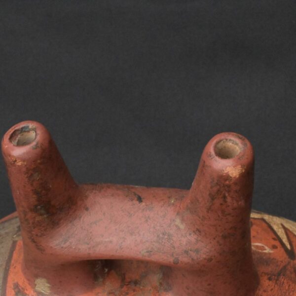 Pre-Columbian Nasca Ritual Ceramic Bottle with Animal Design - Image 14