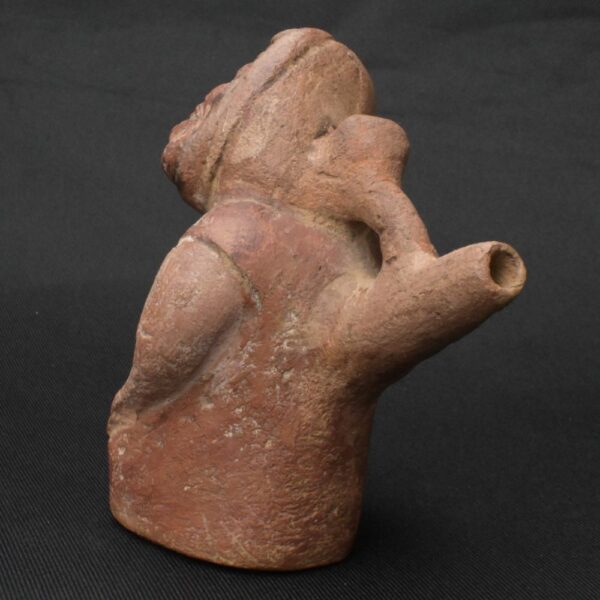 Pre-Columbian Moche Human Form Ceramic Whistle - Image 3