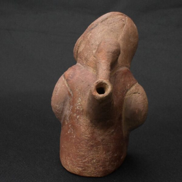 Pre-Columbian Moche Human Form Ceramic Whistle - Image 4