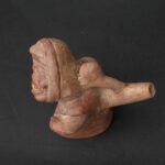 Pre-Columbian Moche Human Form Ceramic Whistle - Imagen 9