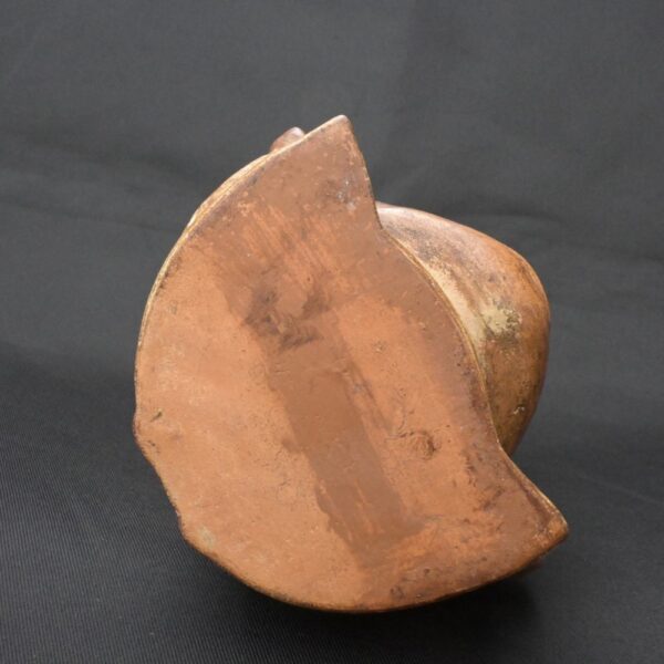 Pre-Columbian Moche Ritual Ceramic Bottle with Face - Image 12