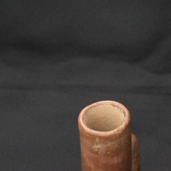 Pre-Columbian Moche Ritual Ceramic Bottle with Face - Image 18