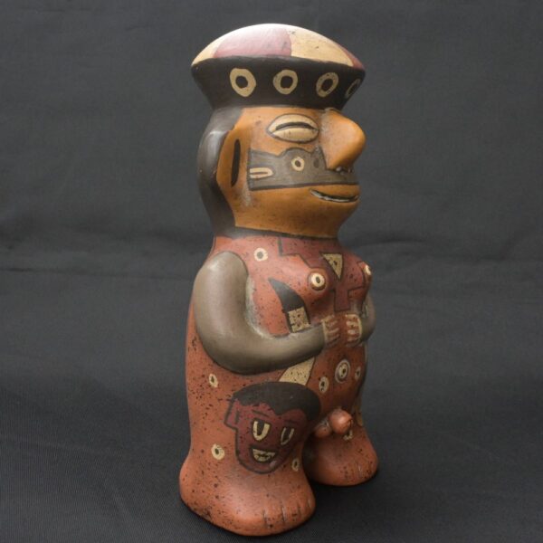 Exquisite Pre-Columbian Nasca Ceramic Human Figure - Image 8