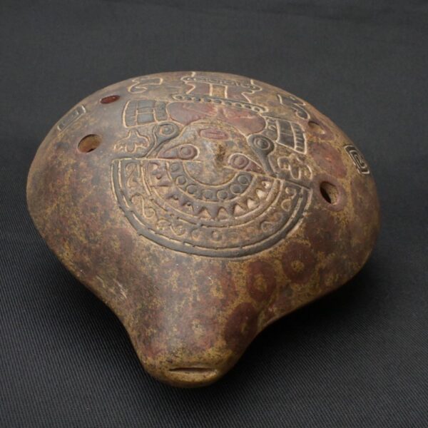 Pre-Columbian Inca Ceramic Whistle with Tumi Motif - Image 6