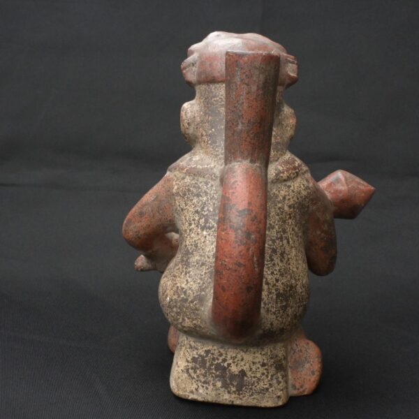 Authentic Pre-Columbian Moche Warrior Ceramic Figurine - Image 6