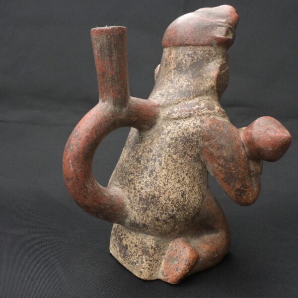 Authentic Pre-Columbian Moche Warrior Ceramic Figurine - Image 7