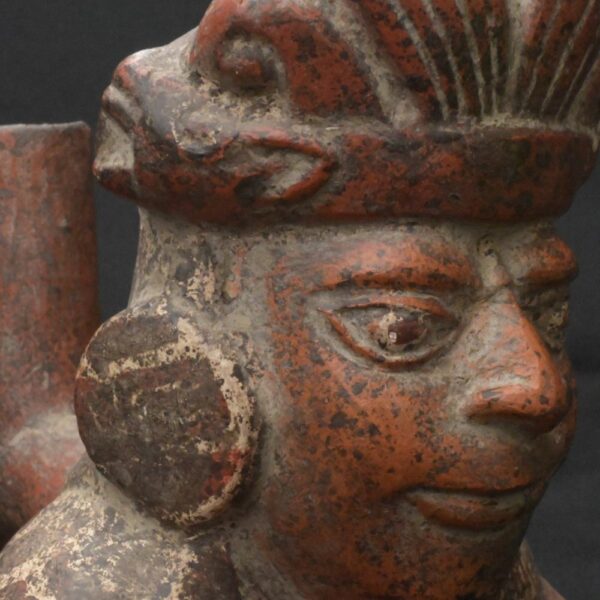 Authentic Pre-Columbian Moche Warrior Ceramic Figurine - Image 13