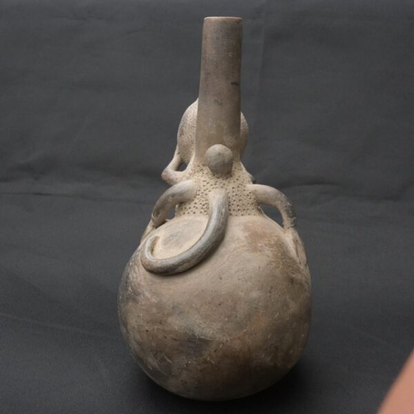 Pre-Columbian Lambayeque Rodent Ceramic Whistle Artifact - Image 3