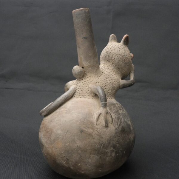 Pre-Columbian Lambayeque Rodent Ceramic Whistle Artifact - Image 4