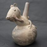 Pre-Columbian Lambayeque Rodent Ceramic Whistle Artifact - Imagen 8