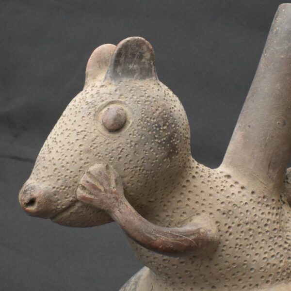 Pre-Columbian Lambayeque Rodent Ceramic Whistle Artifact - Image 11