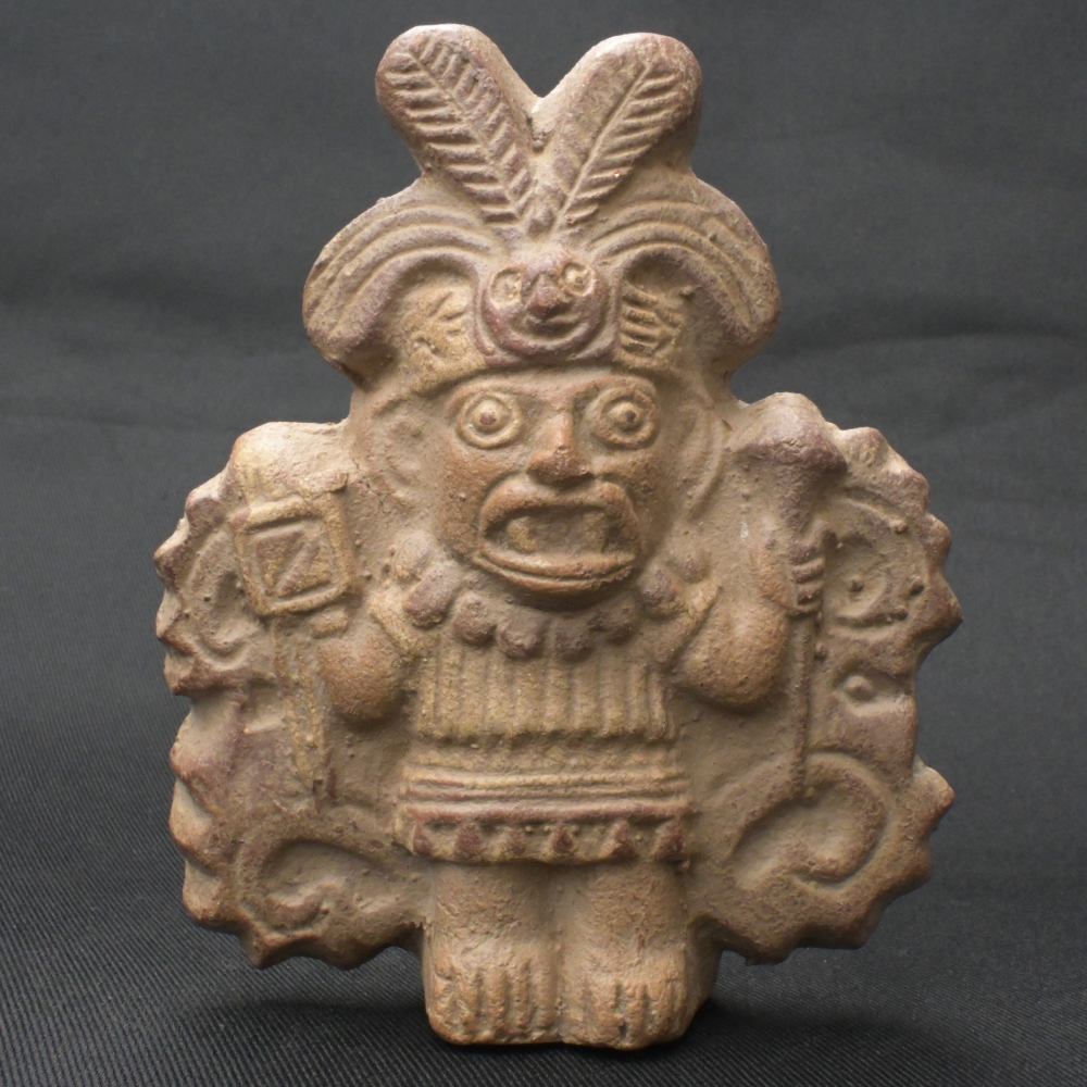 DSC_7610 Moche Pre-Columbian Ceramic Whistle with Warrior Design - Imagen 1