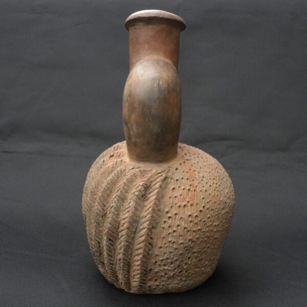 Pre-Columbian Chavin Ritual Ceramic Bottle - Image 3