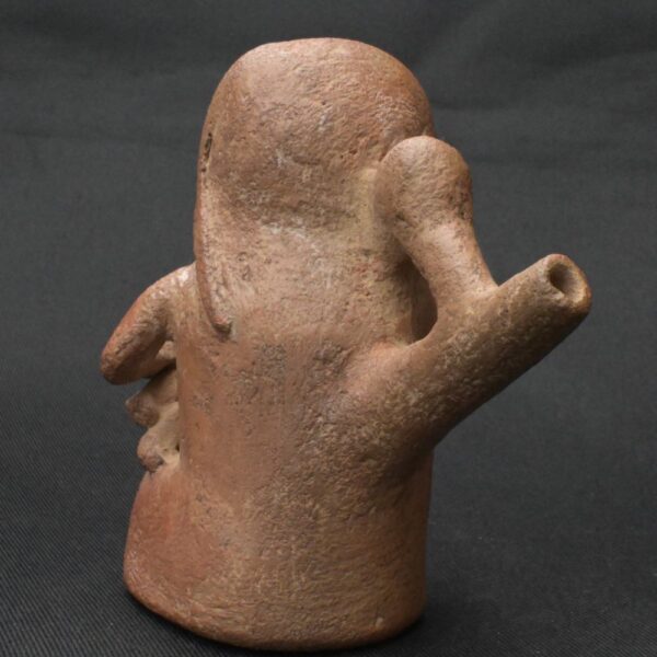 Pre-Columbian Moche Ceramic Whistle with Human Figure - Image 3