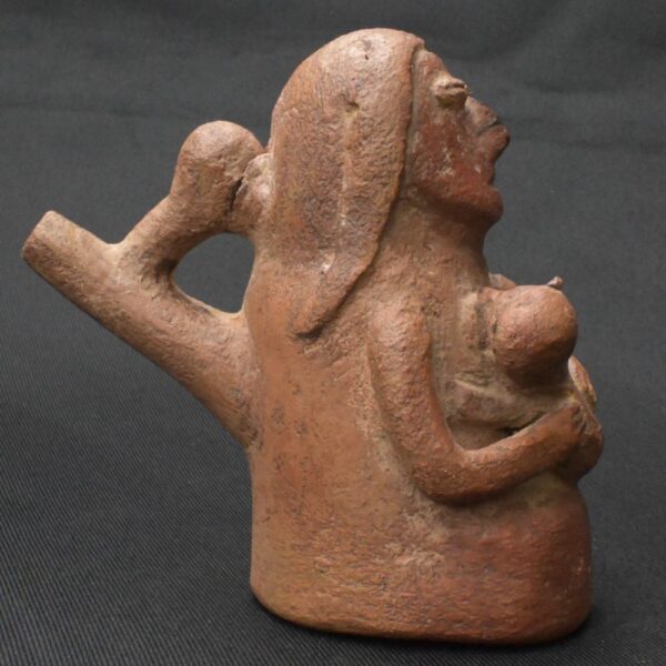 Pre-Columbian Moche Ceramic Whistle with Human Figure - Image 6