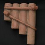 Pre-Columbian Inca Ceramic Pan Flute with Serpent Motifs