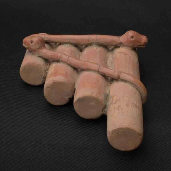 Pre-Columbian Inca Ceramic Pan Flute with Serpent Motifs - Image 5