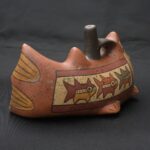 Pre-Columbian Nasca Fish Ceremonial Bottle Artifact - Imagen 5