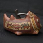 Pre-Columbian Nasca Fish Ceremonial Bottle Artifact - Imagen 6