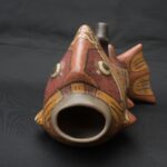 Pre-Columbian Nasca Fish Ceremonial Bottle Artifact - Imagen 8