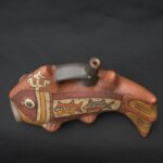Pre-Columbian Nasca Fish Ceremonial Bottle Artifact - Imagen 10