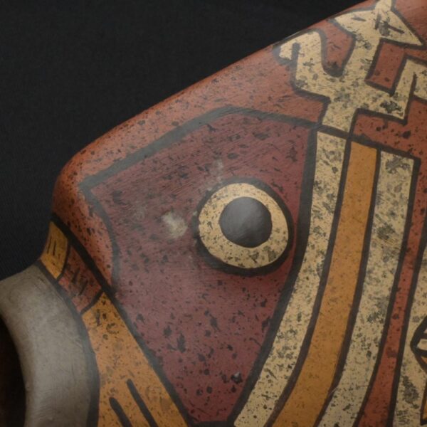 Pre-Columbian Nasca Fish Ceremonial Bottle Artifact - Image 14