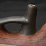 Pre-Columbian Nasca Fish Ceremonial Bottle Artifact - Imagen 15