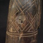 Pre-Columbian Inca Wooden Totem with Bone and Turquoise Inlays - Imagen 12