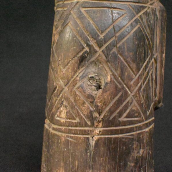 Pre-Columbian Inca Wooden Totem with Bone and Turquoise Inlays - Image 13