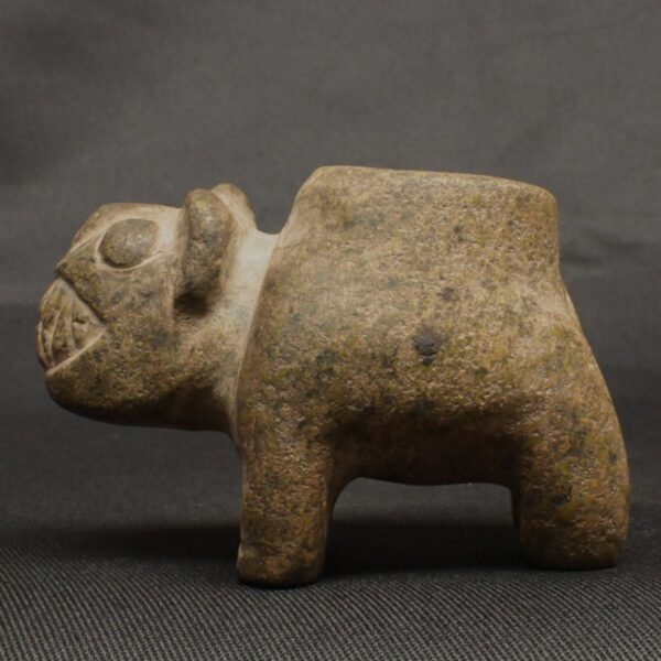 Pre-Columbian Moche Stone Mortar with Feline Motif - Image 6